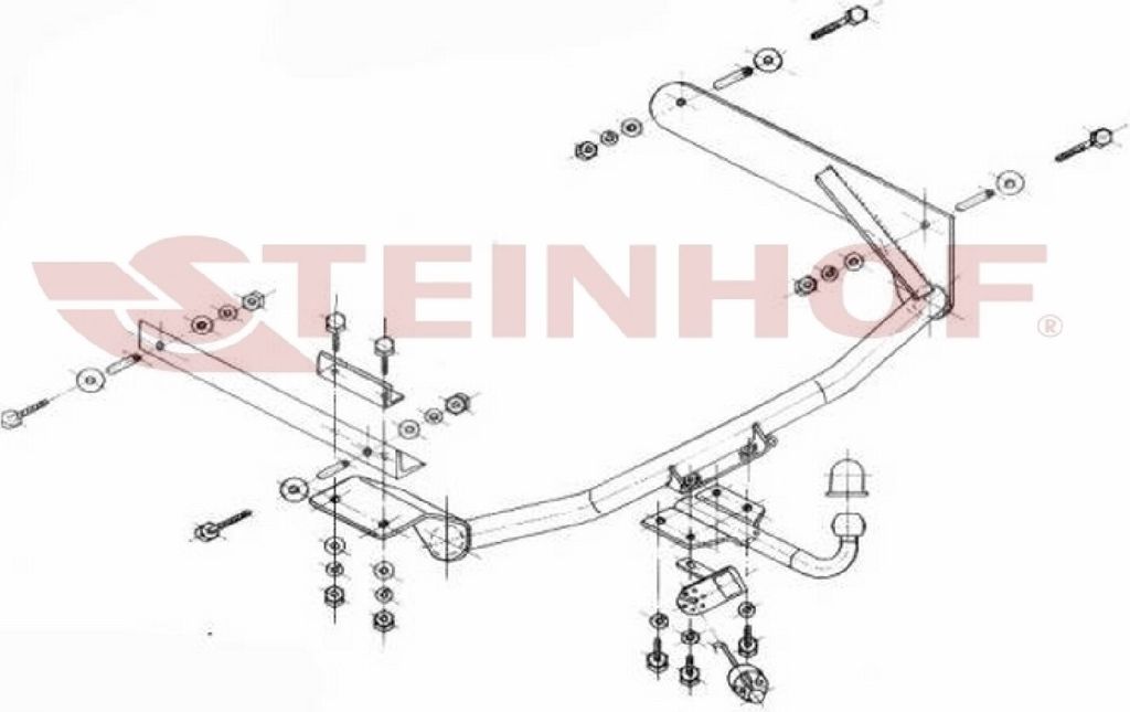 Z547688 Anhängerkupplung passend für RENAULT Laguna 04/1994-02/2001 starr