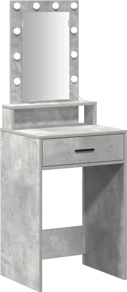 SYFAX Toeletta Trucco Grigio 50x41x140 cm Legno Multistrato Robusto