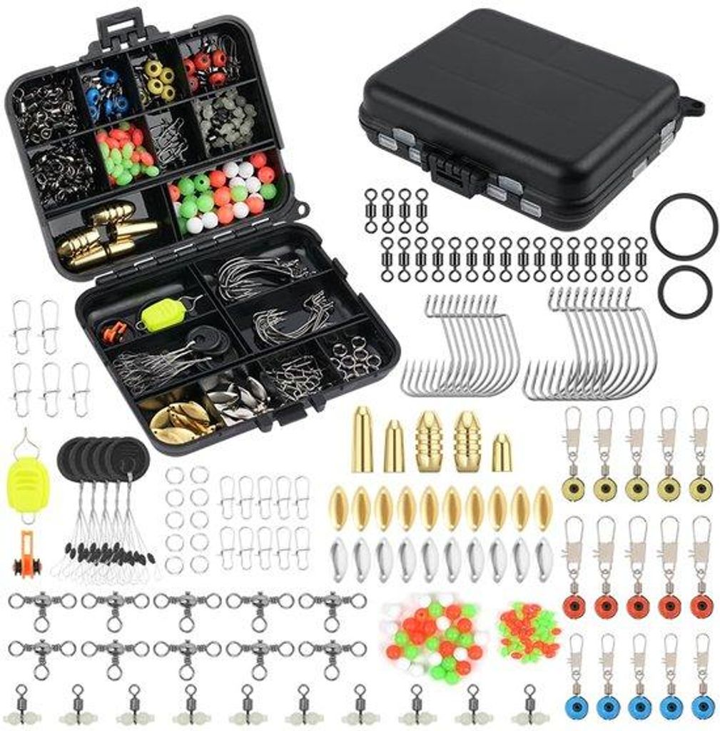 Aquarium Zubehör Set - 204 Teile Inklusive Haken und Gewichte - Ideal für Süß- und Salzwasser
