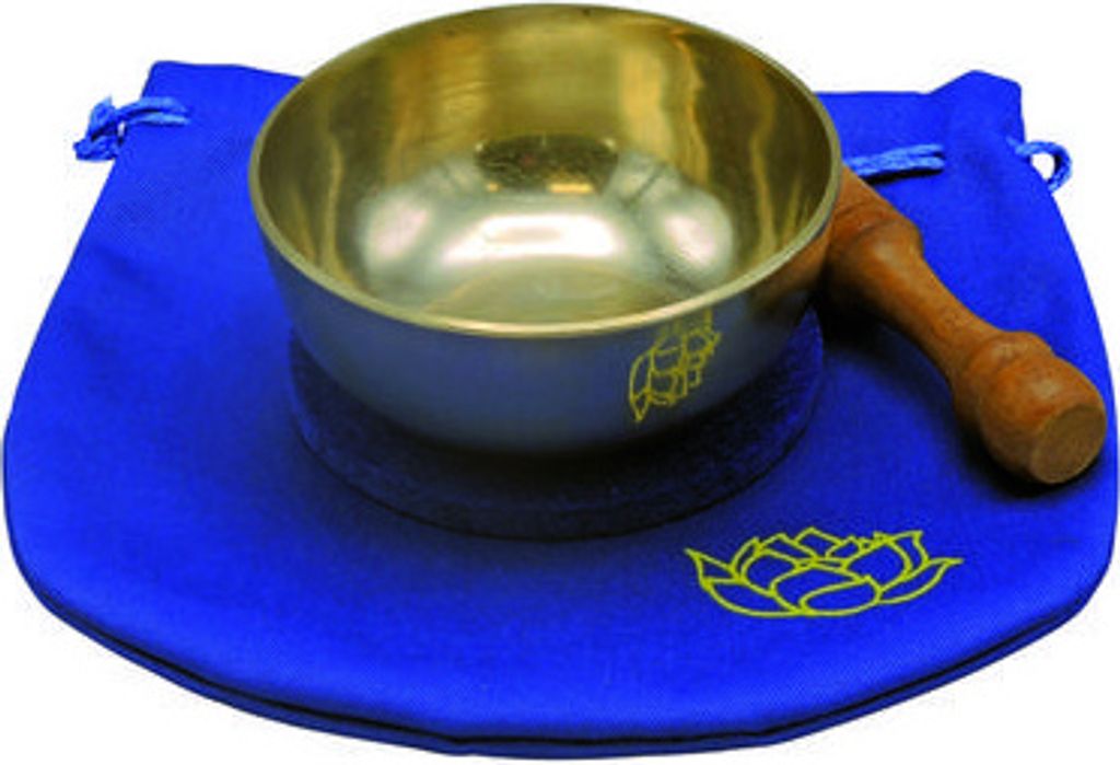Klangschalen-Set im Beutel blau