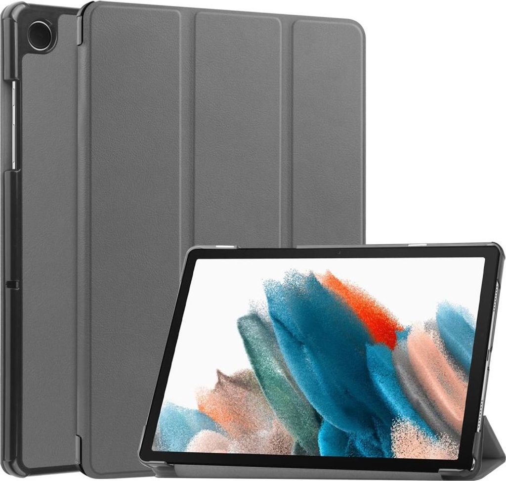 Samsung Galaxy Tab A9 Hülle - Tri-Fold Ständer Klapphülle mit Schlaf/Wach-Funktion - Grau