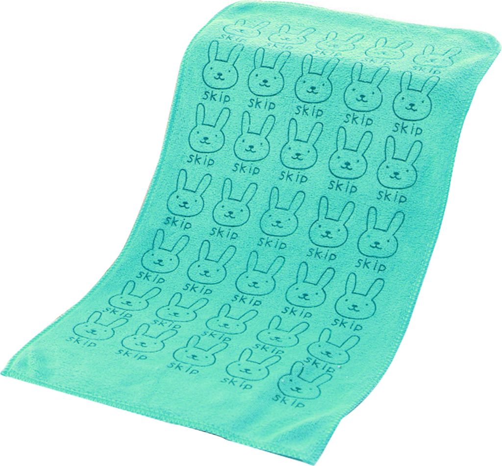 Handtuch Quadrat/Rechteck Cartoon Kaninchenabdruck Mikrofaserweiche Fütterung Waschlappen für Neugeborene-Blau ,Größen:25CMx50CM