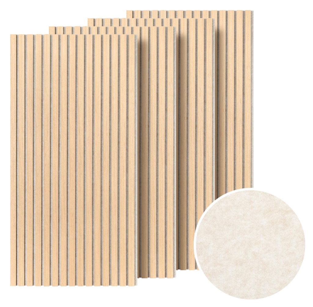 ISOISL Akustikpaneele Wandpaneele 120x60 cm Weißeiche, Produktbild 