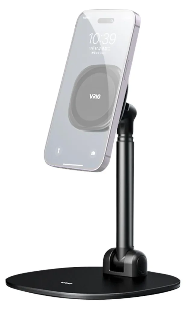 Support téléphone réglable 360° avec hauteur ajustable coloris noir