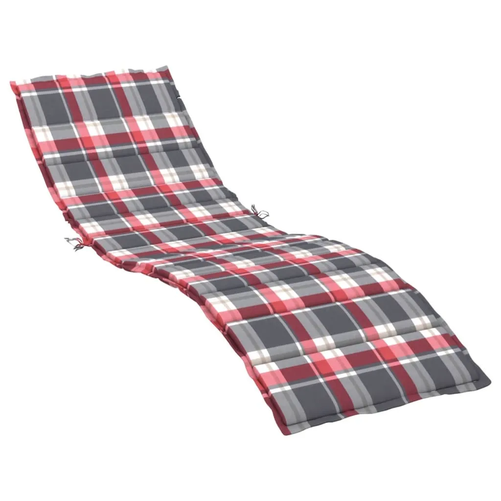Cuscino vidaXL Sdraio Scacchi Rossi 200x60 cm | Comfort Giardino