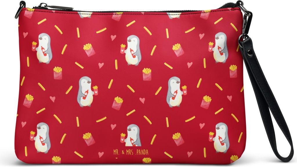 Mr. & Mrs. Panda Damentasche Pinguin Pommes - Gelb - Geschenk, für Frauen, Freundin, Hochzeitstag, Valentinstag, Clutch, kleine tasche, Handtasche...