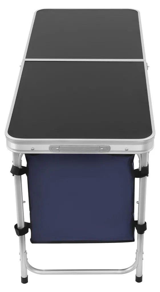 Table de camping pliable pour bivouac et réception, réglable Noir