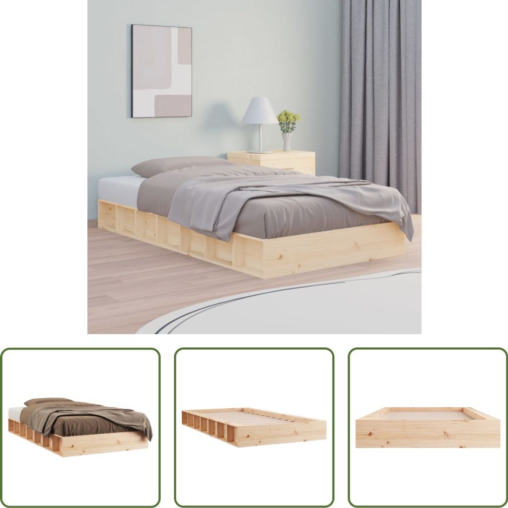 The Living Store Massivholzbett 90x200 cm