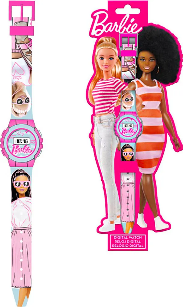 Réveil Digital Barbie Eurotronic Germany GmbH avec Écran LCD et Heure Rose
