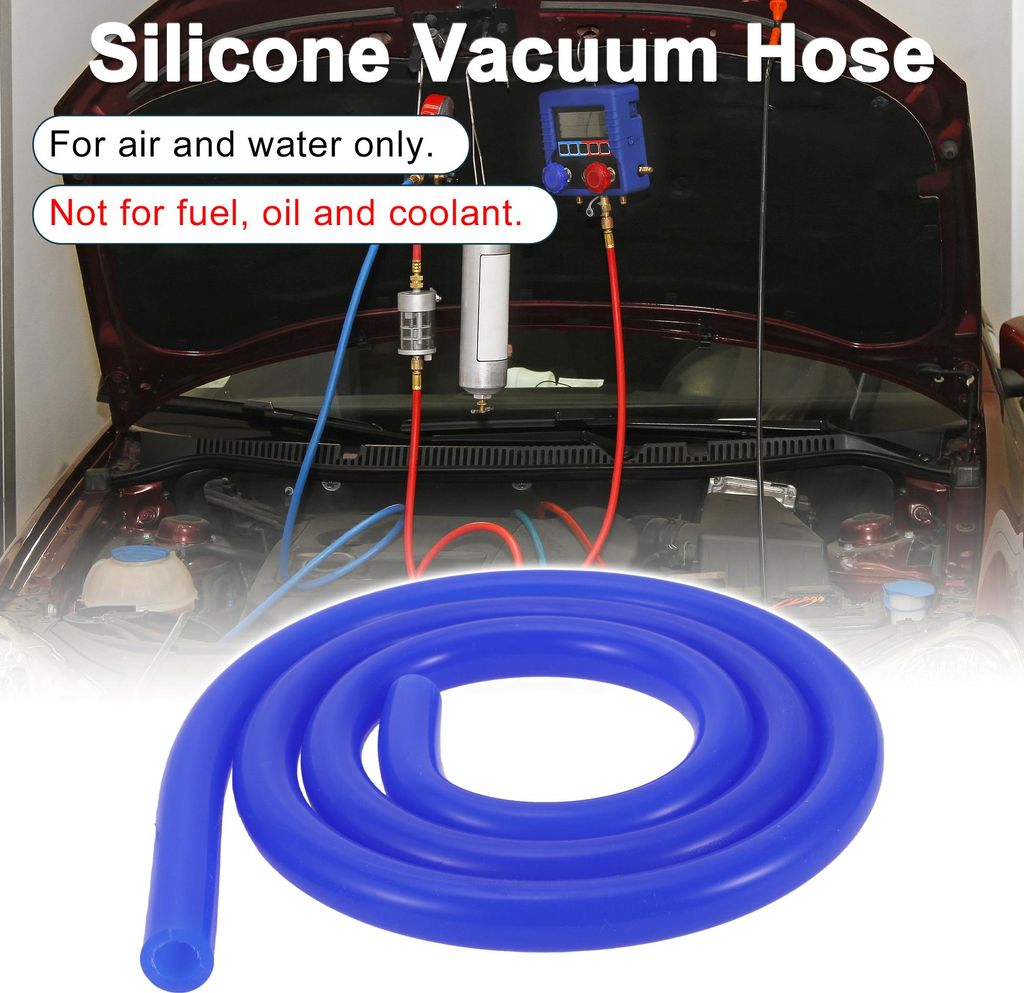 Silikon-Vakuumschlauch 130PSI Maximaldruck Hochtemperatur-Automobil-Vakuumschlauch Blau 1 Stück 5Ft 3/8" 10mm ID 3mm Dicke
