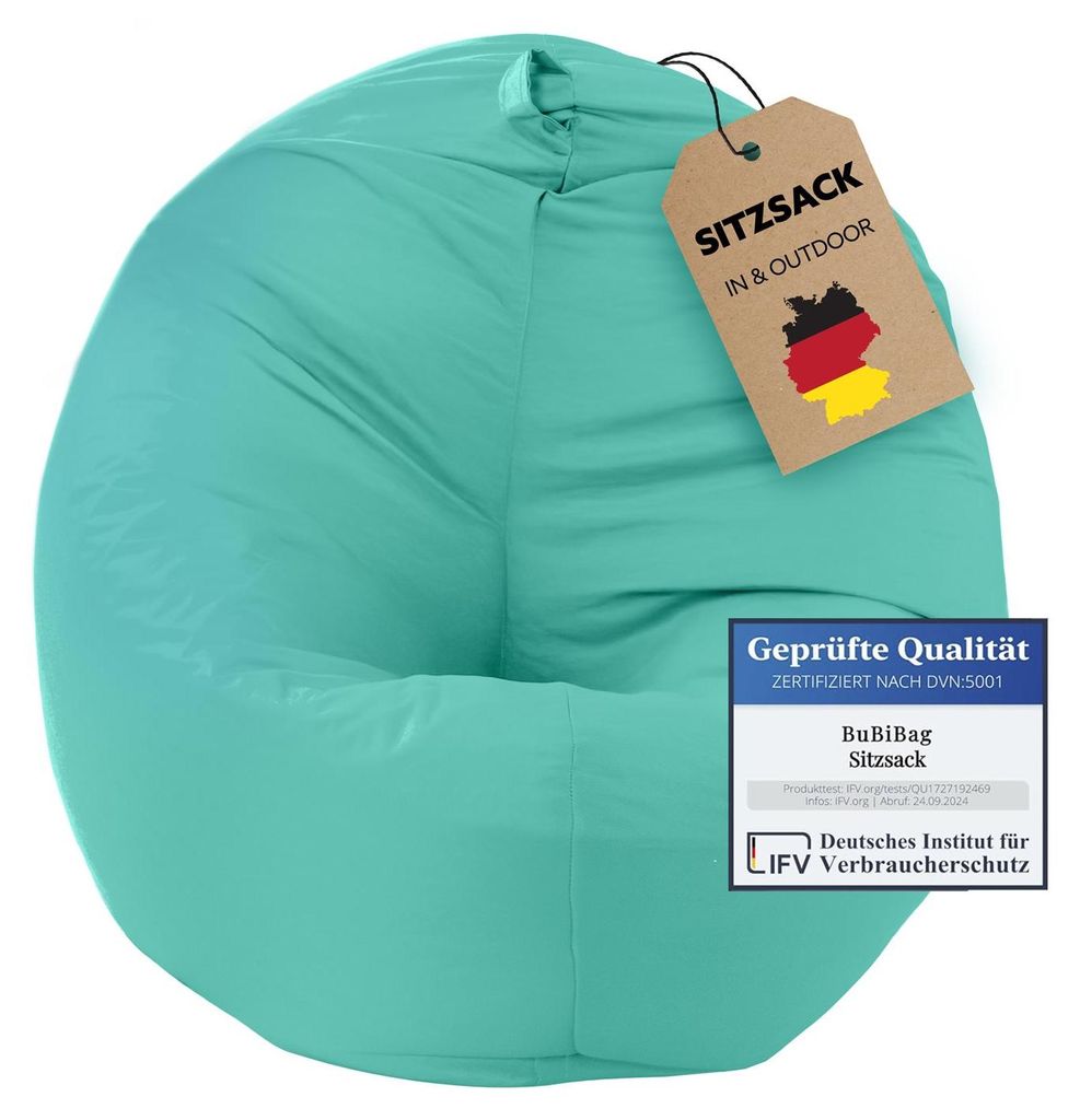 BuBiBag Sitzsack XXL Erwachsene mit Füllung – 2in1 Sitzsack Produktbild 