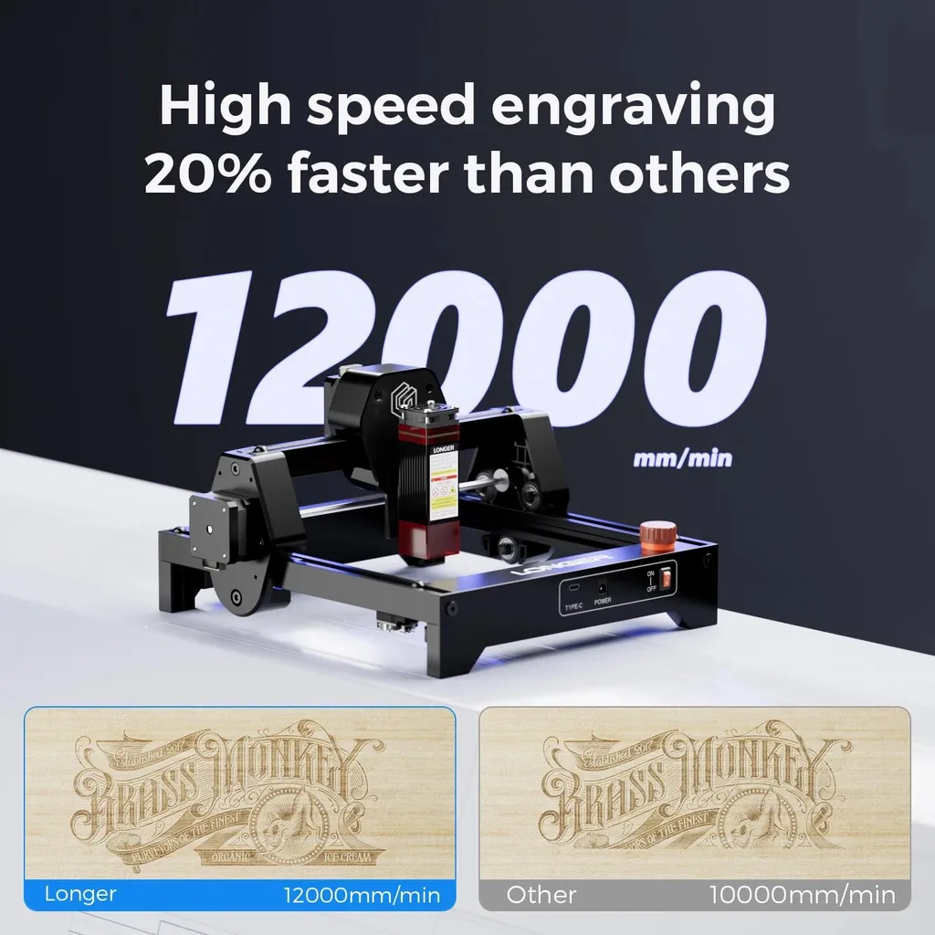 Graveur laser de précision 0.04mm avec connexion Wi-Fi