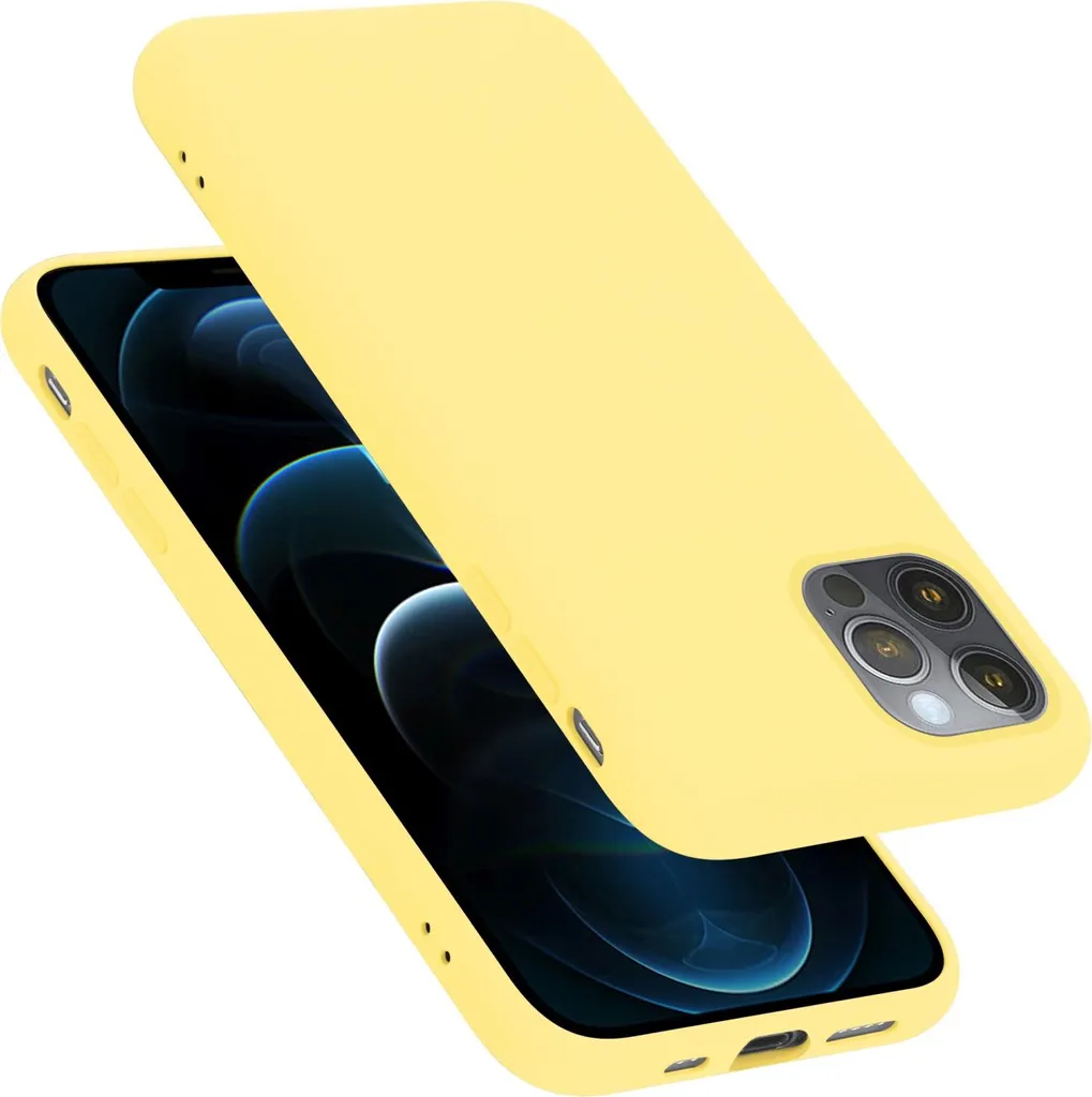 Cadorabo Custodia iPhone 12 / 12 Pro Gialla - Cover TPU Protezione Shock