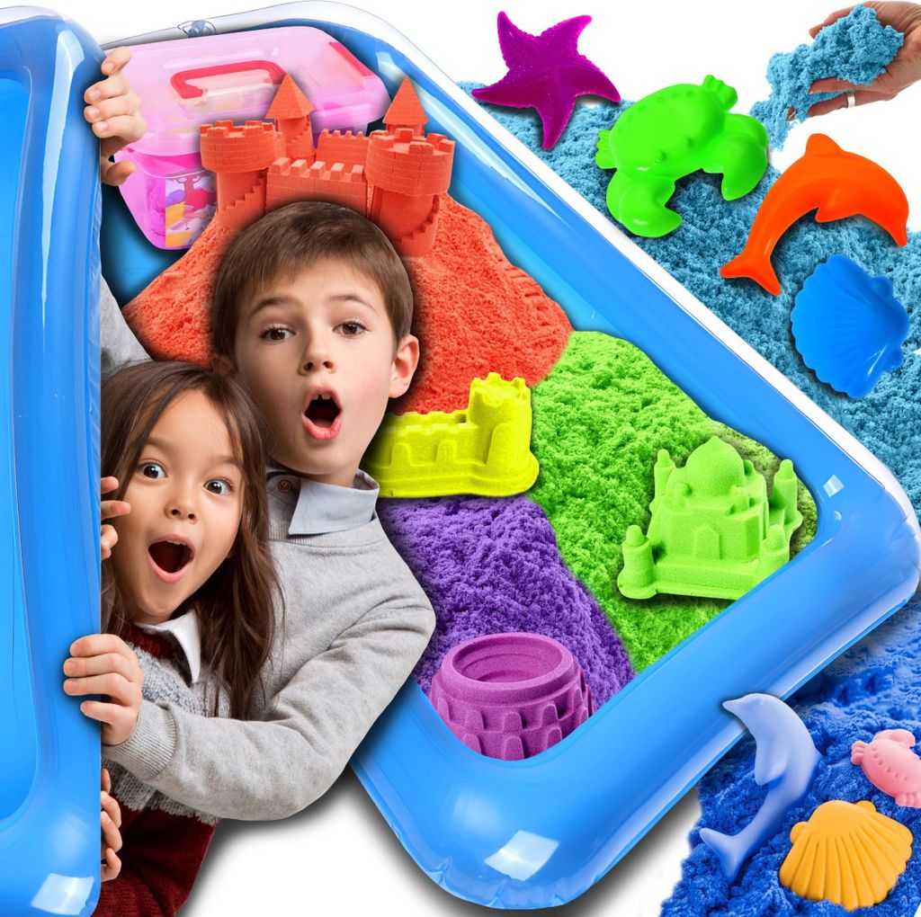 Kinetischer Sand 3 kg, Kinderset, Pool, Förmchen, Produktbild 