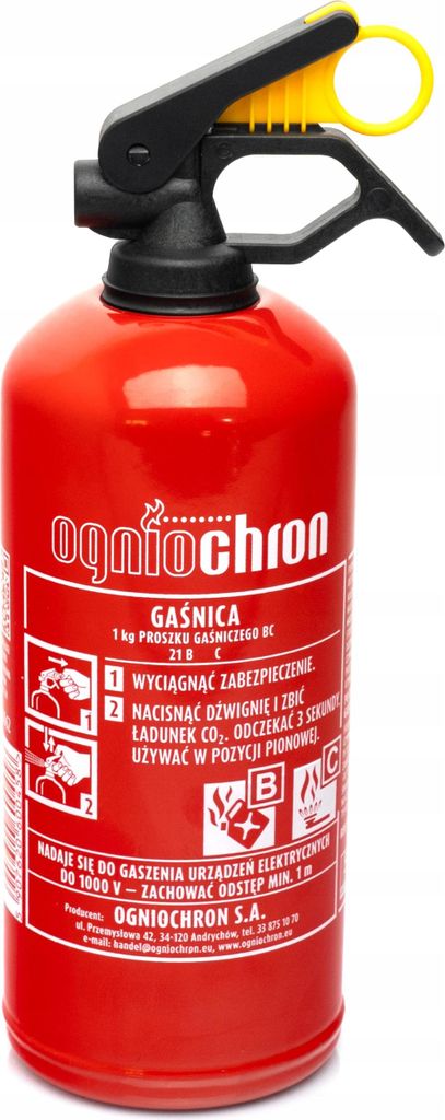 Gašnica BC 1kg s háčikem, typ BC pro osobní vozidla Obrázek produktu 