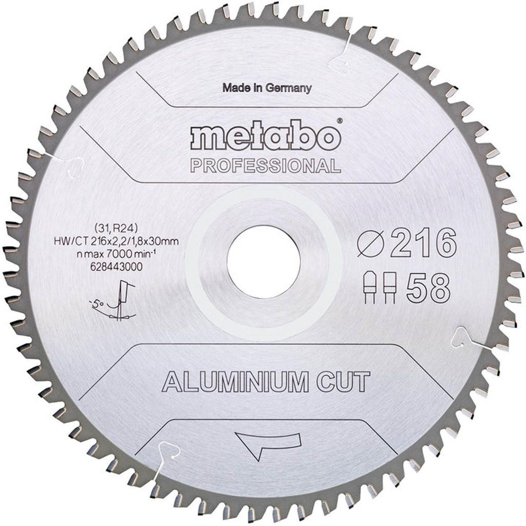 Metabo Sägeblatt "aluminium cut - professional", spezielle Zahngeometrie, präzise