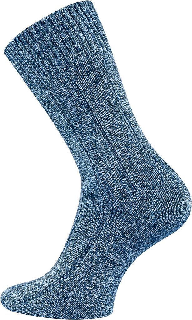 TippTexx 24 3 Paar warme Winter Bambussocken mit Baumwolle, Ripp-Struktur, Jeans, Größe 35-38
