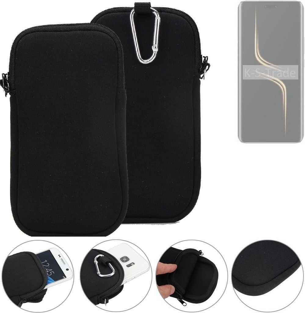 K-S-Trade Neopren-Hülle Handyhülle kompatibel mit Honor Magic6 Ultimate Schutzhülle Neoprenhülle Sleeve Schutz-Hülle Gürtel Tasche Case Holster