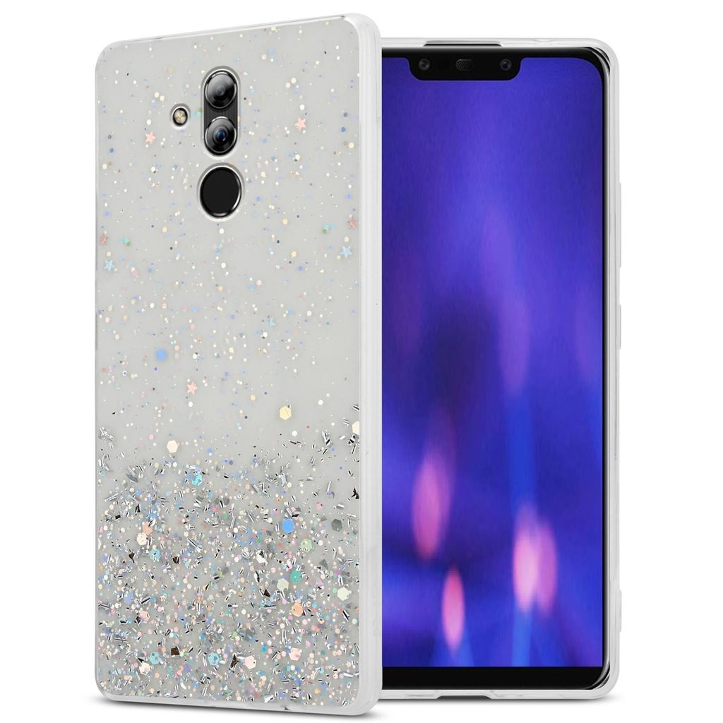 Schutzhülle Bloomy Für Huawei Mate 20 Lite (6,3 Zoll) – Rose Gold, TPU-Case Mit Blumenprint & Strasssteinen