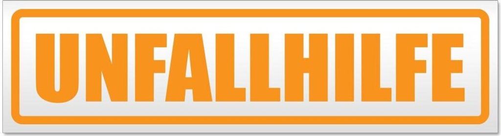 Kiwistar - Autoaufkleber - Orange - 20 x 5,3 cm - Unfallhilfe - Hinweis Aufkleber Sticker für Auto, Kfz, Fahrrad, PKW, LKW