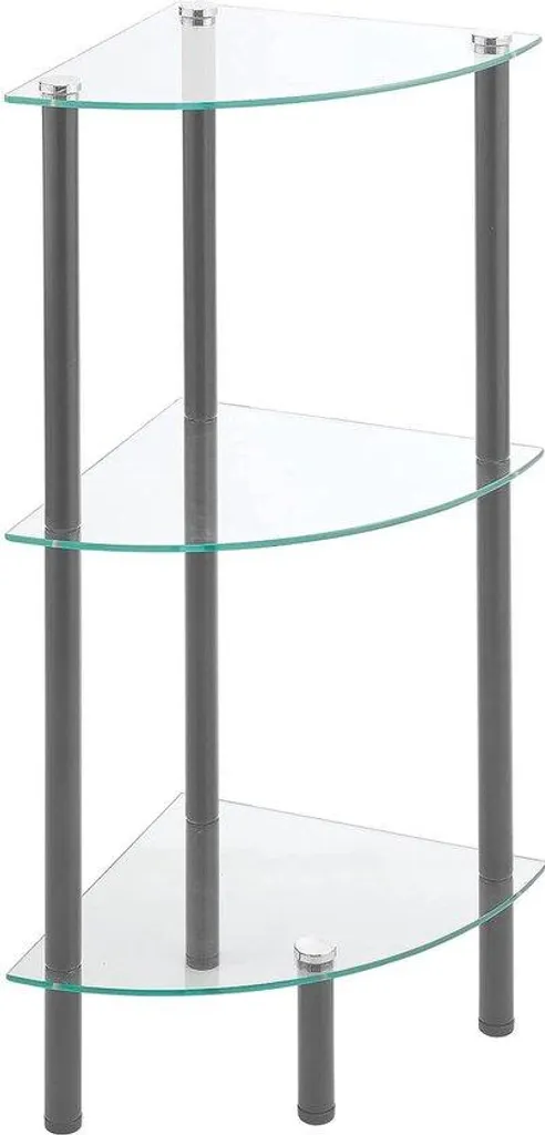 Armoire à 4 portes en métal et verre Blanc - Rangement Modèle V24