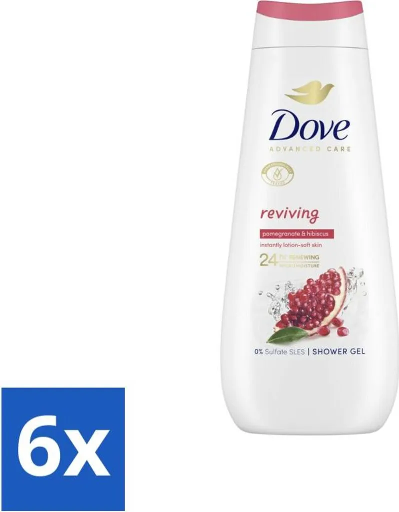 Dove Doccia Ravvivante Melograno 6x400ml - Recupero e Freschezza