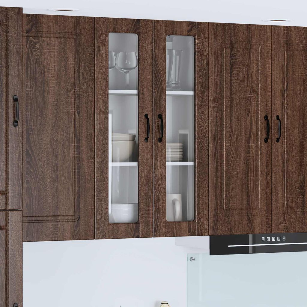 "Schlussverkauf" Küchenschrank/Sideboard - 1 pc - Aufbewahrungsschrank moderne - Braun Eichen-Optik 60x31x100 cm Holzwerkstoff C10693
