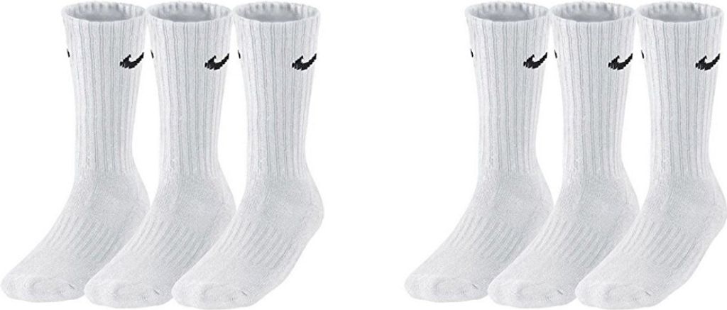 6 Paar Nike Herren Damen Socken SX4508 - Farbe: weiß - Produktbild 