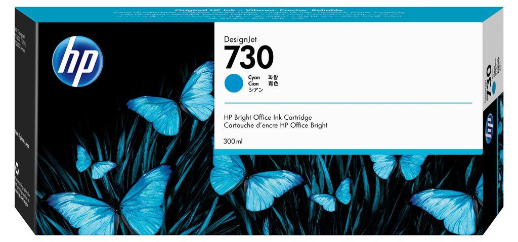 HP 730 DesignJet Druckerpatrone Cyan 300 ml, HP DesignJet Produktbild 