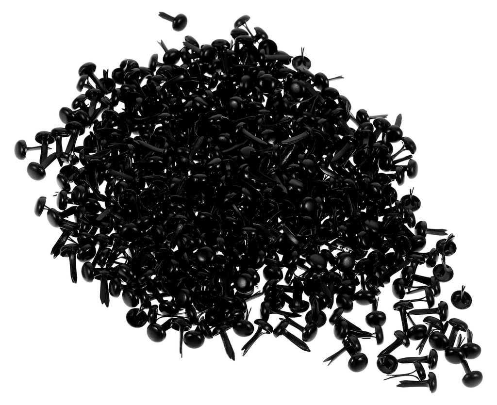500 Stück Schwarze Mini Metall Brads für Papierbasteleien