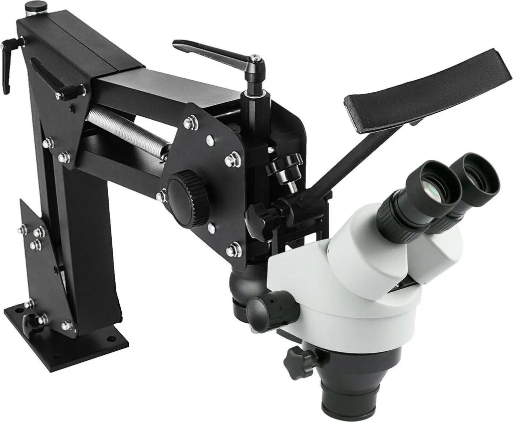 Microscope de gravure pour bijoux 7X-45X avec support flexible réglable