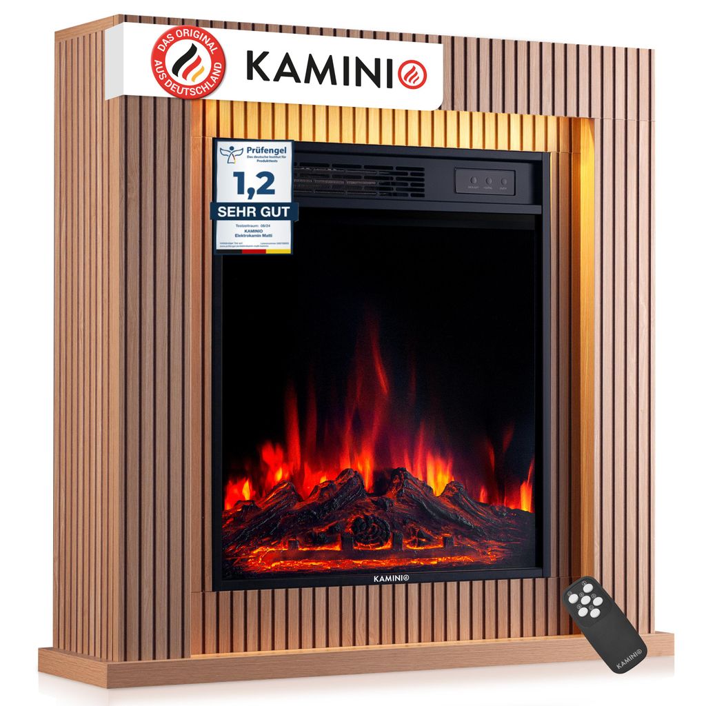 KAMINIO Elektrokamin MATTI - Elektrischer Standkamin mit Produktbild 