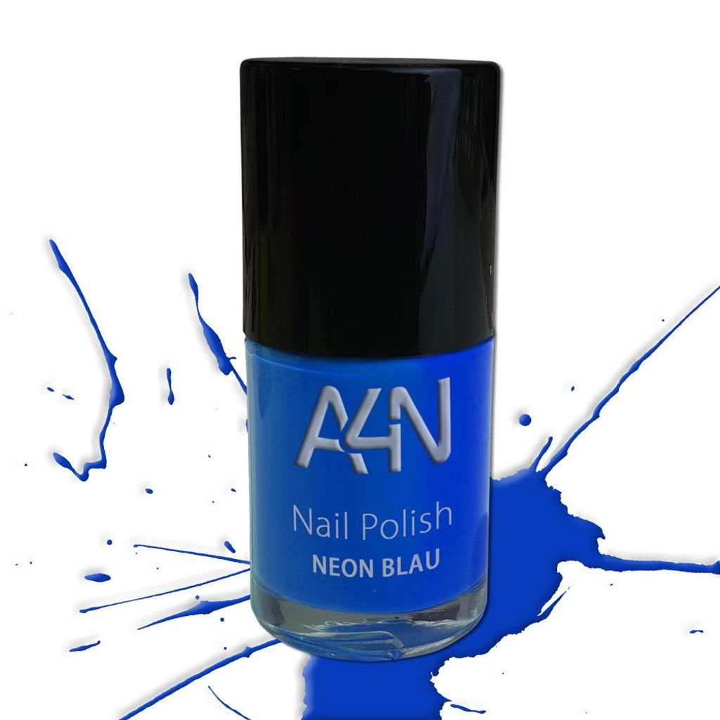 NEON Nagellack Blau, leuchtende Nagellacke deckend und lufttrocknend, Germany, Neonfarben, weicher Pinsel