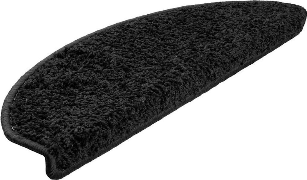 vidaXL Stufenmatten 30 Stk. 65x21x4 cm Schwarz Halbrund Groß