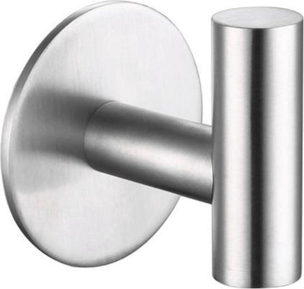 Jumadas Wandhaken - Selbstklebend - Wandhaken - Silber - Badezimmer - Zimmer - 2 Stück