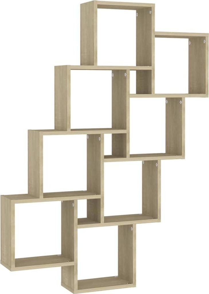 vidaXL Würfelregal Sonoma-Eiche 90x15x119 cm Holzwerkstoff