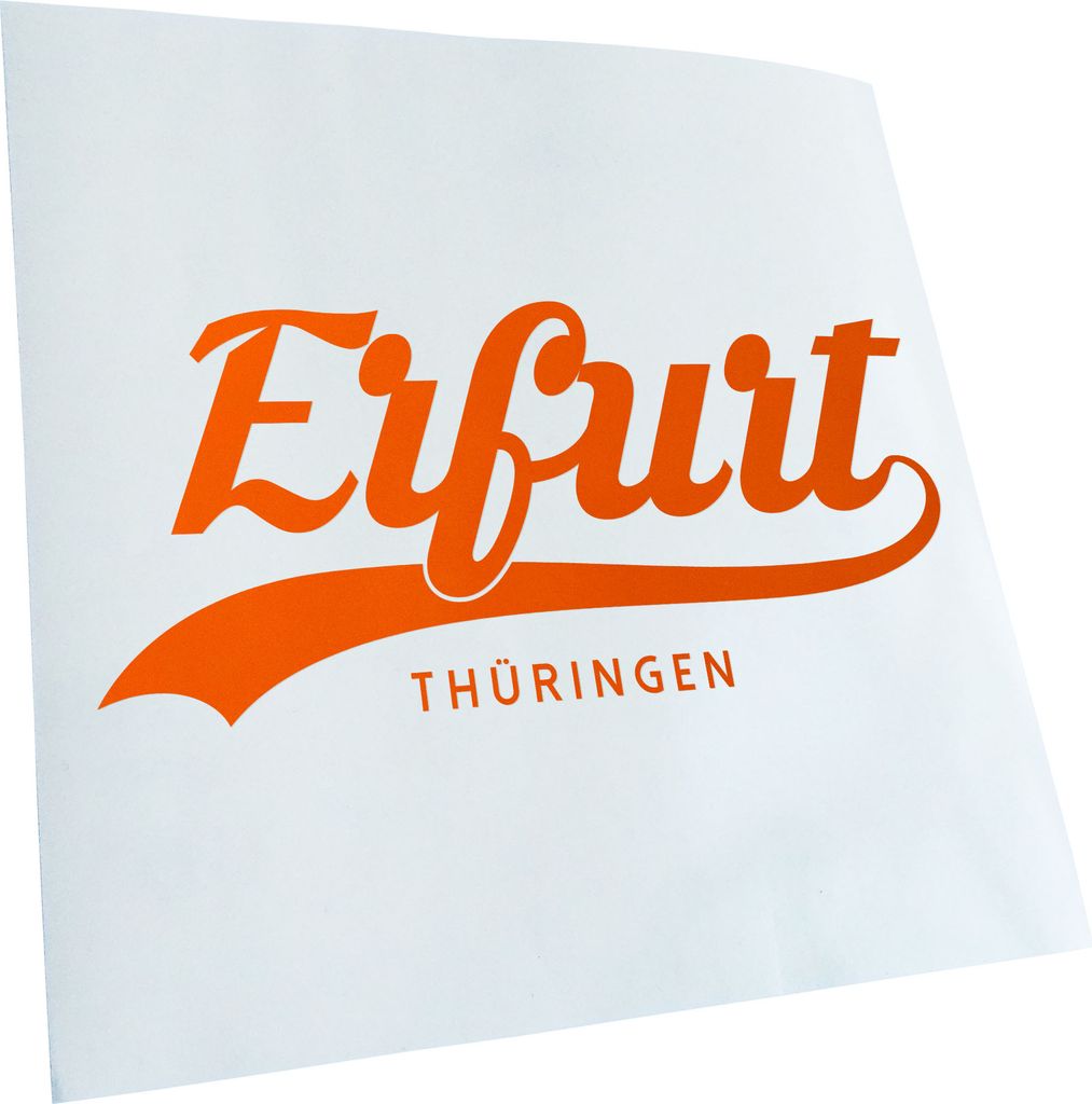Kiwistar - Autoaufkleber - Erfurt Thüringen - Orange - 40x18cm - Aufkleber für Auto, Laptop, Fahrrad, LKW, Motorrad Mehrfarbig JDM Decal Racing