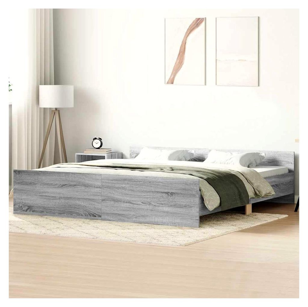 Bettgestell Grau Sonoma 180x200 cm