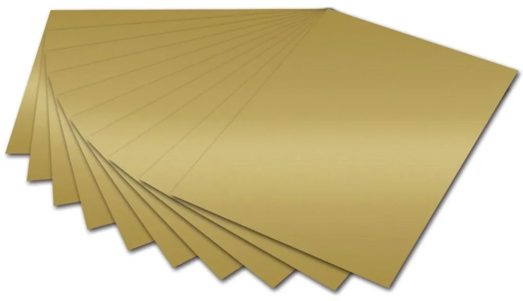Papier d'Argile Doré Brillant A4 Folia 6466 pour Travaux Manuels et Loisirs