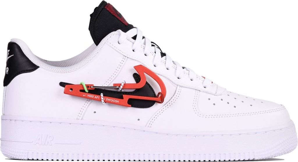 Nike Air Force 1 Low Premium Karabiner weiß Swoosh rot DH7579100
