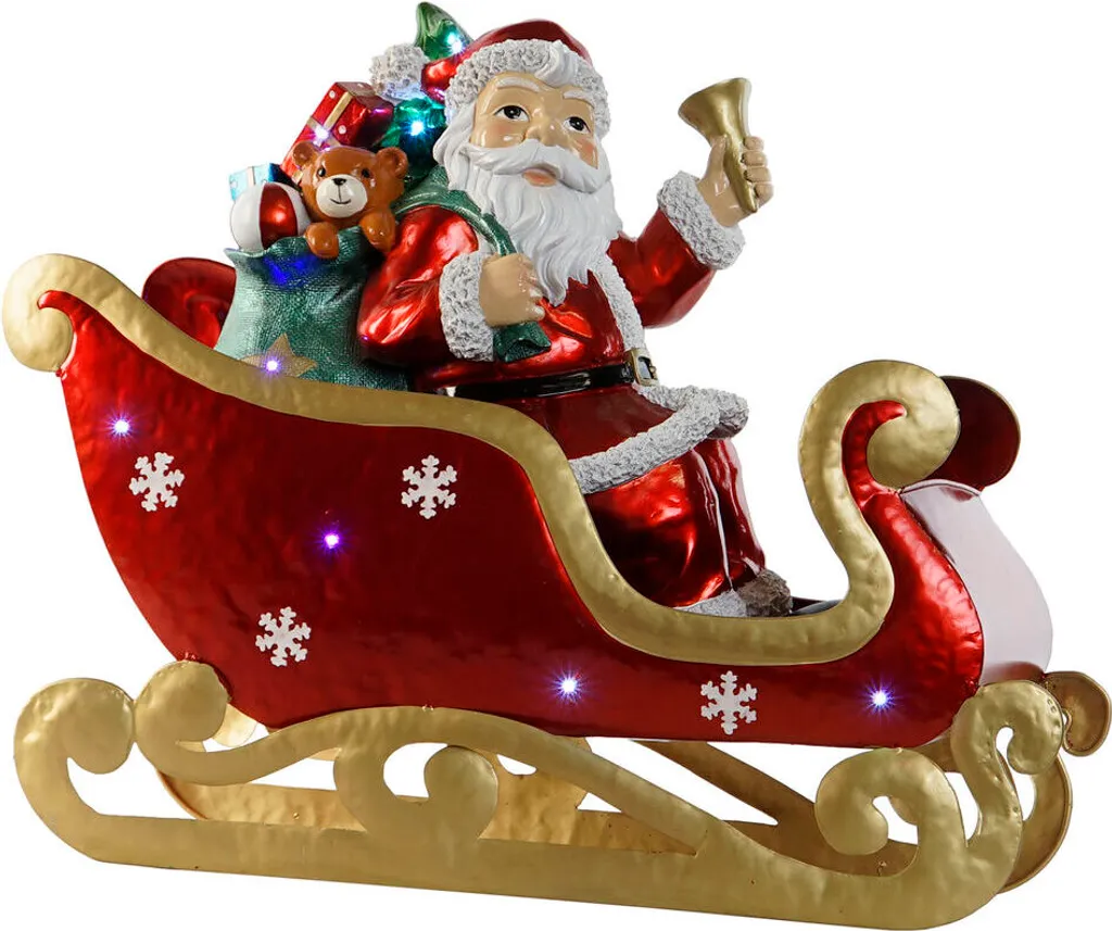 Père Noël Robuste 64 cm Home ESPRIT - Décoration Intérieure Stable Rouge