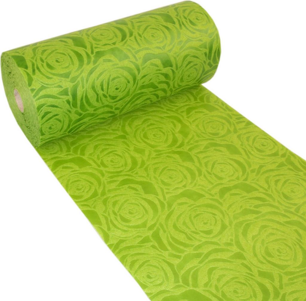 Dekoflor Tischläufer Rosen - maigrün - 300mmm - 25m - 56-300-25-31