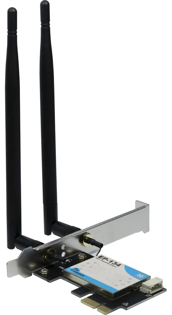 Carte Wi-Fi 6 PCIe Inter-Tech EP-134 pour le streaming et le gaming