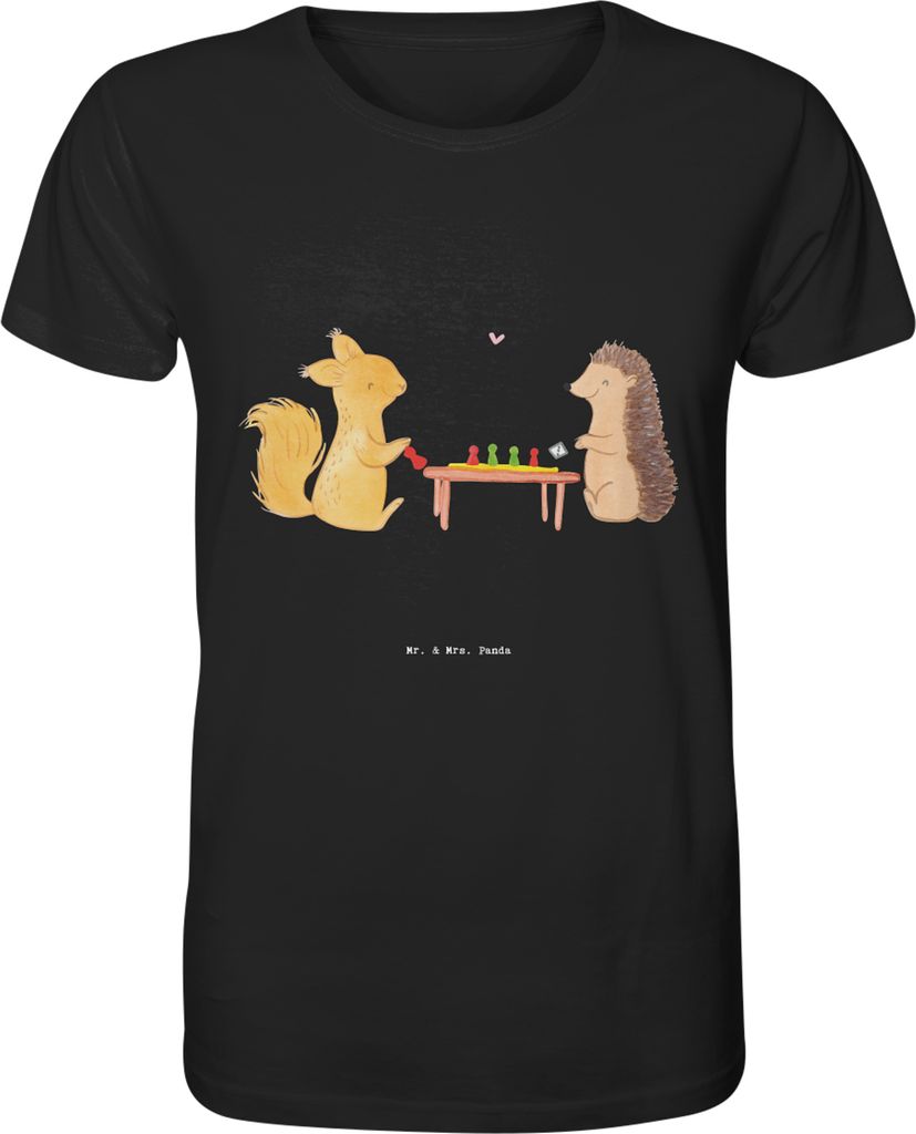 Mr. & Mrs. Panda Tshirt Eichhörnchen Gesellschaftsspiele Größe M - Schwarz - Geschenk, Herren-T-Shirt, Spielen, T-Shirt, Spieleabend, Shirt, mit...