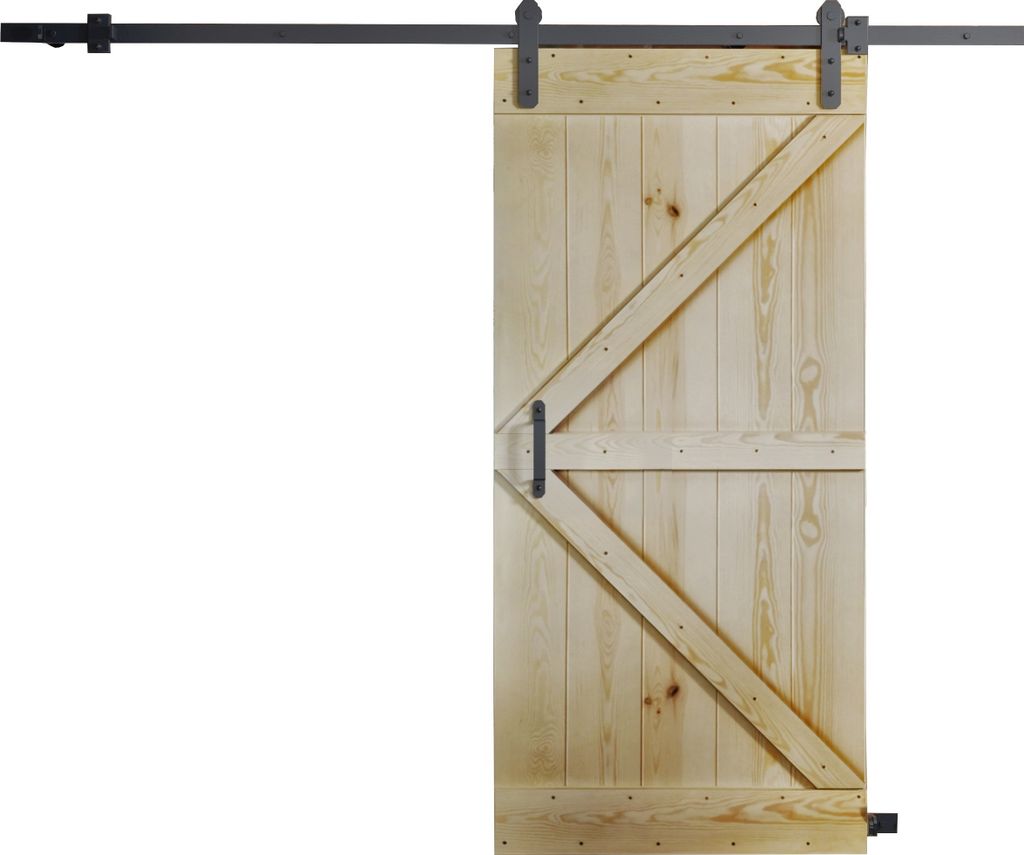 KIER FURNITURE GREEN Schiebetür zur Wandmontage Komplettset Produktbild 