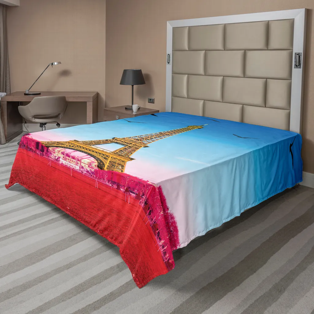 Lenzuolo Sopra Paris ABAKUHAUS 266x260 - Arredo Letto Fucsia e Blu