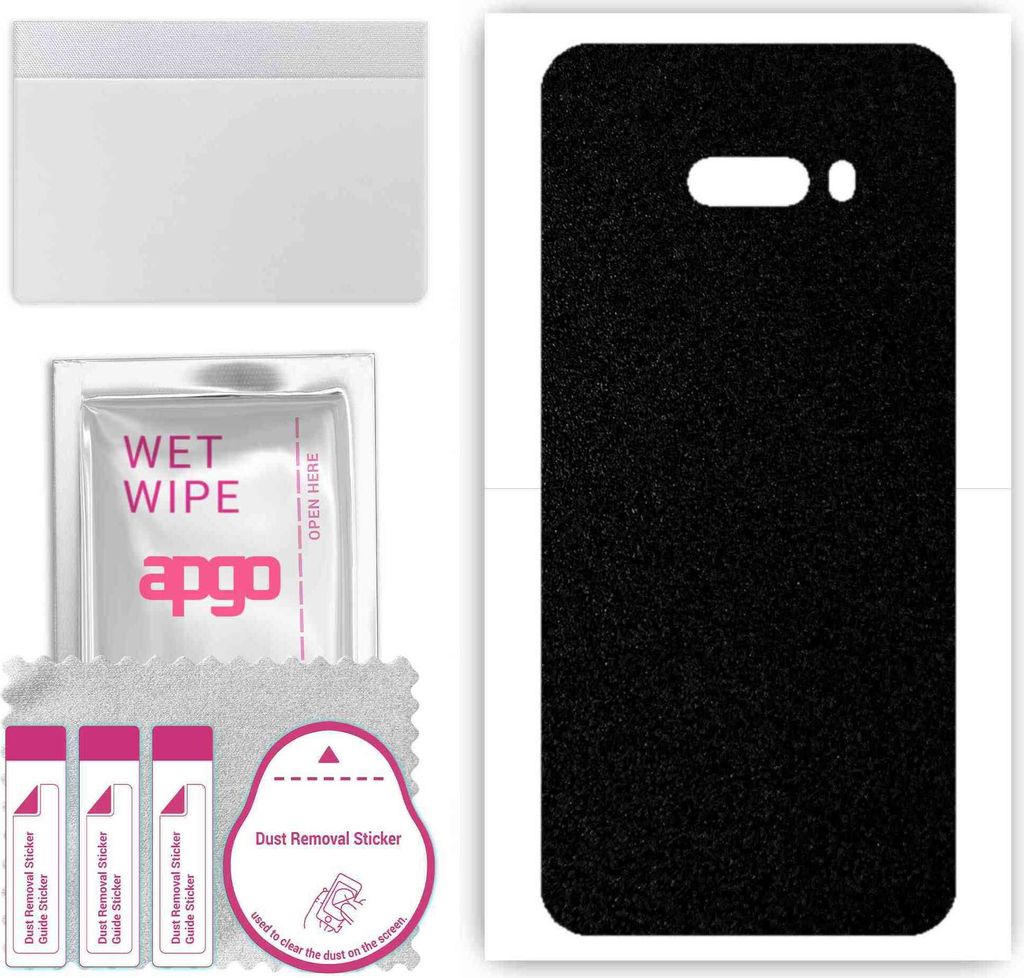 apgo Rückseite Schutzfolie, Skin, kompatibel mit LG G8X ThinQ, Hinten Displayschutzfolie aus Vinylfolie, kratzfest, einfache Montage - Mattschwarz
