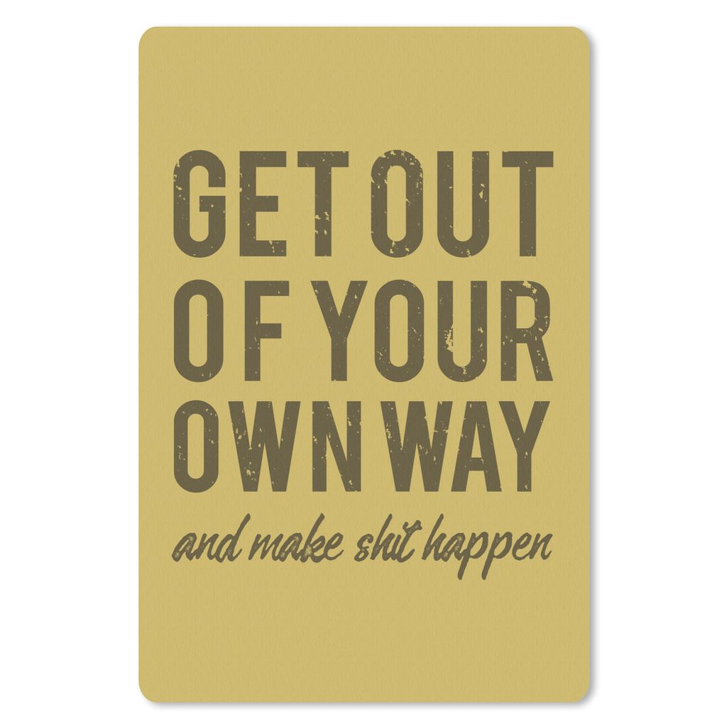 MuchoWow® Mauspad Mousepad Jahrgang - Text - Gelb 18x27 cm Produktbild 