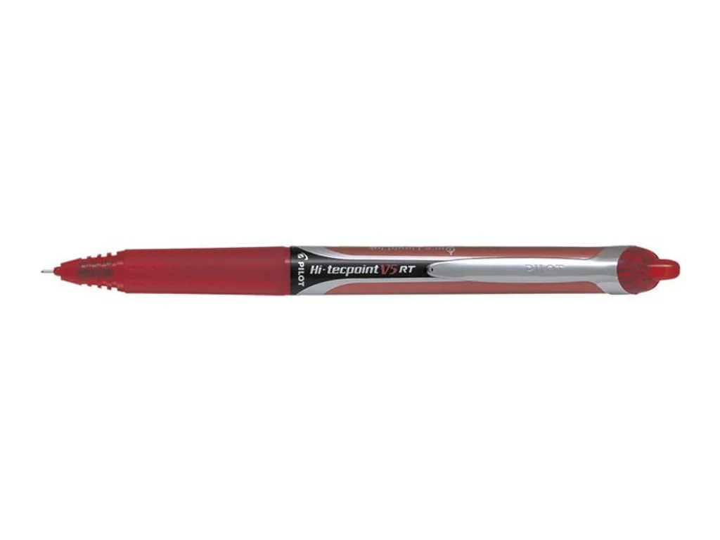 Pilot Roller V5 Hi-Tecpoint Rosso | 12 Pezzi | Punta Ago 0.5mm