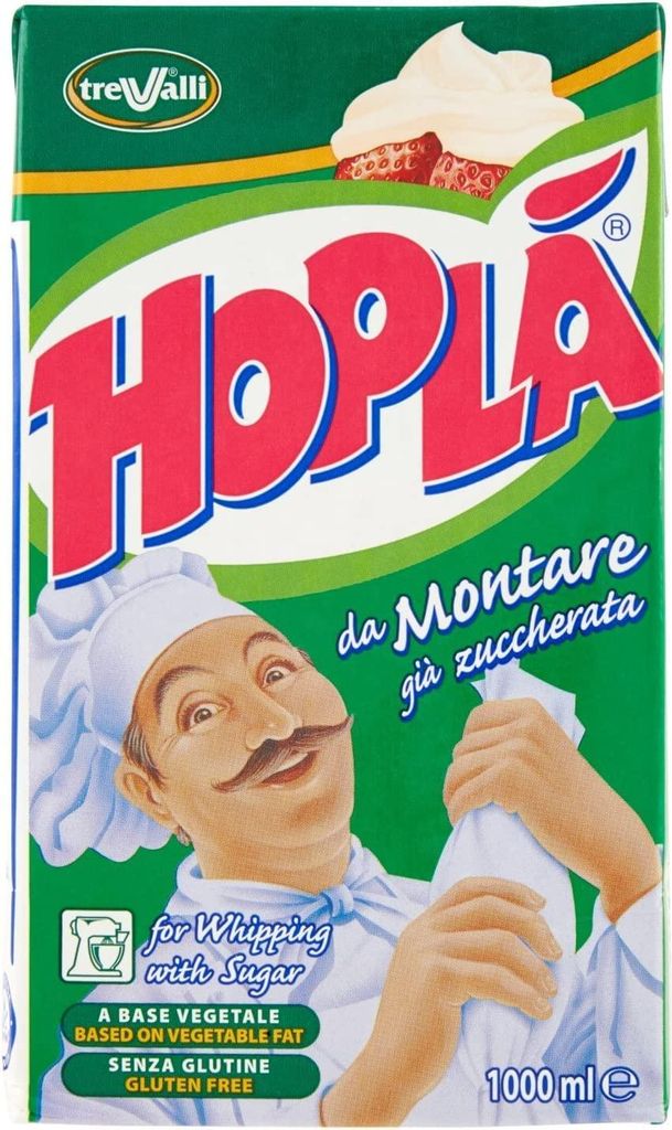12x Hoplà Panna da montare glutenfrei süße Sahne cremee zum Nachtisch 1000ml